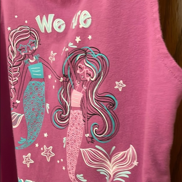 WONDER NATION UEC Girls Size Medium (7/8) Mermaid Tank Top Purple Blue - Picture 5 of 8